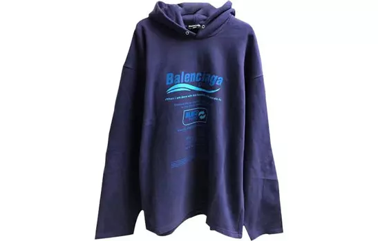 Толстовка мужская синяя Balenciaga, синий
