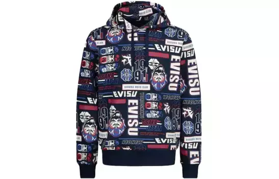 Толстовка мужская синяя Evisu, синий
