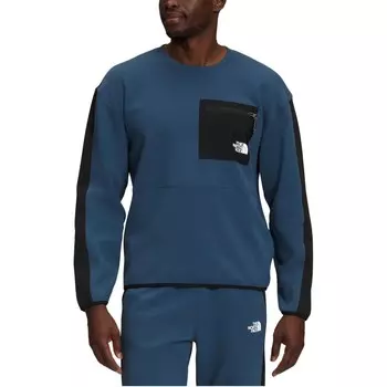 Толстовка мужская синяя с черными надписями The North Face, синий