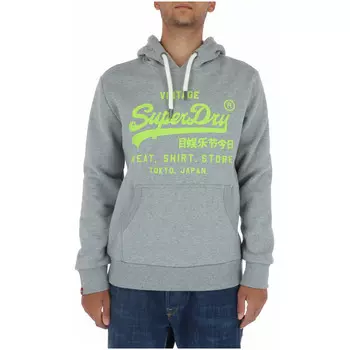 Толстовка мужская Superdry. с принтом, серый