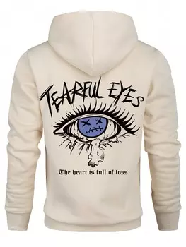 Толстовка мужская свободного покроя Manfinity Hypemode со слоганом, абрикосовый