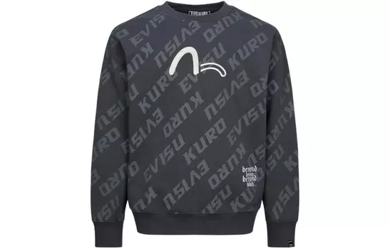 Толстовка мужская темно-серая Evisu, темно-серый