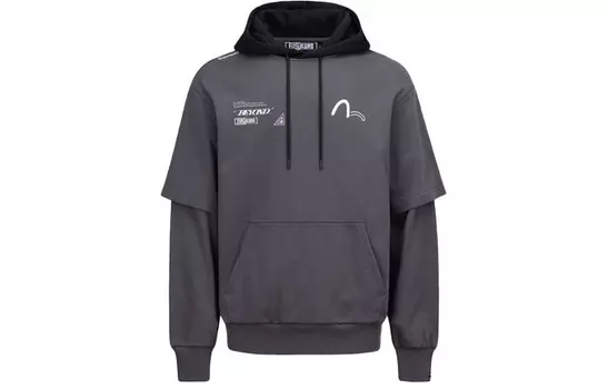 Толстовка мужская темно-серая Evisu, темно-серый