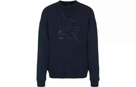 Толстовка мужская темно-синяя Armani Exchange, темно-синий