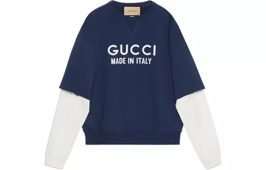Толстовка мужская темно-синяя Gucci, темно-синий