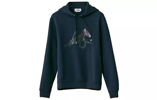 Толстовка мужская темно-синяя Hermes, темно-синий
