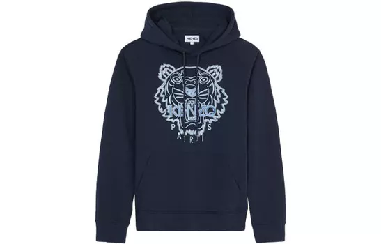 Толстовка мужская темно-синяя Kenzo, синий