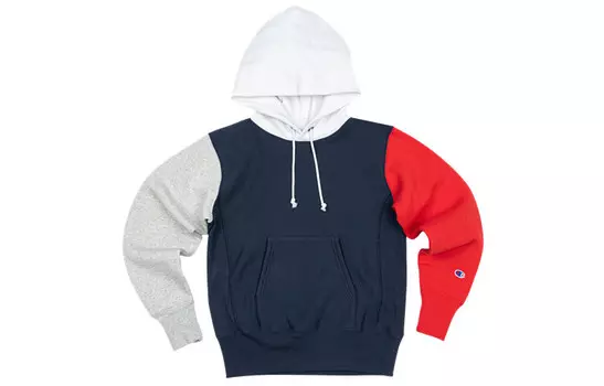 Толстовка мужская темно-синяя с вышивкой Champion, цвет Dark blue stitching