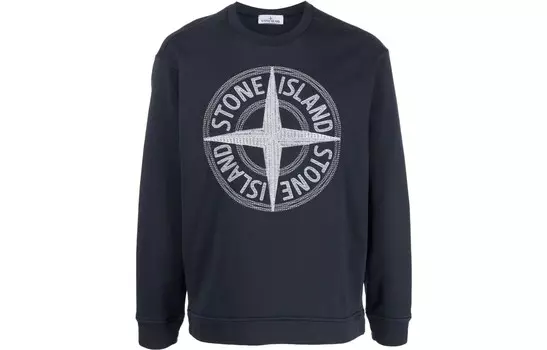 Толстовка мужская темно-синяя Stone Island, темно-синий