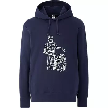 Толстовка мужская темно-синяя Uniqlo, темно-синий
