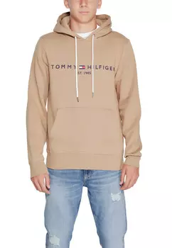 Толстовка мужская Tommy Hilfiger с логотипом бренда, бежевый