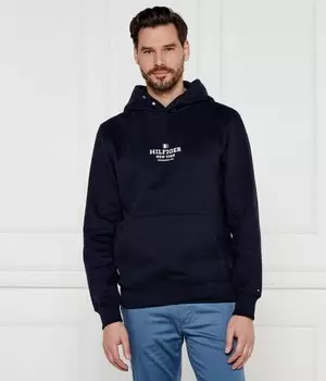 Толстовка мужская Tommy Hilfiger с логотипом бренда, синий