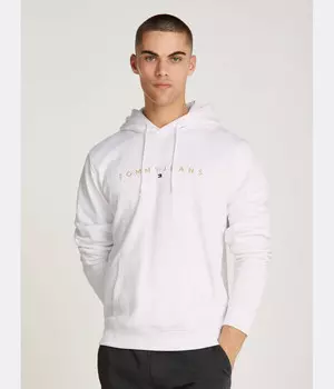 Толстовка мужская Tommy Jeans хлопковая с капюшоном, белый