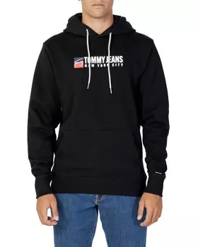 Толстовка мужская Tommy Jeans с логотипом бренда на груди, черный