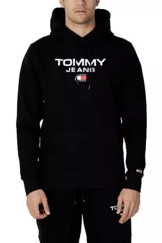 Толстовка мужская Tommy Jeans с логотипом бренда на груди, черный