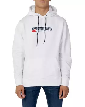 Толстовка мужская Tommy Jeans с логотипом бренда на груди, белый