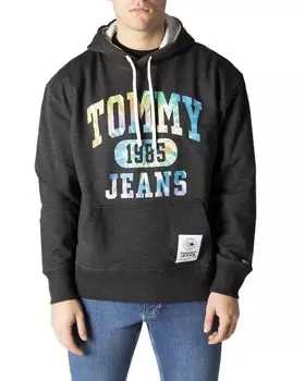 Толстовка мужская Tommy Jeans с принтом, черный