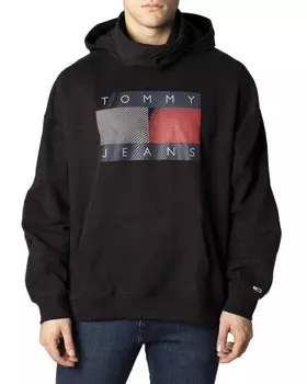 Толстовка мужская Tommy Jeans с принтом, черный