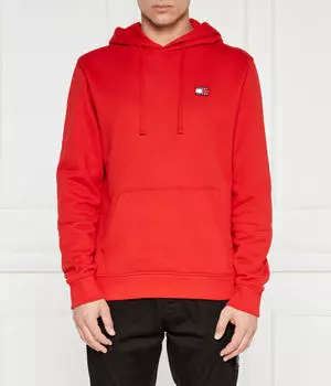 Толстовка мужская Tommy Jeans TJM Reg с с логотипом бренда с капюшоном, красный