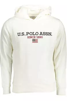 Толстовка мужская U.S. Polo с логотипом, белый