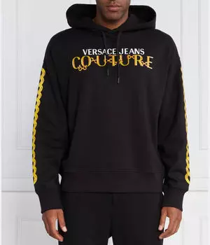 Толстовка мужская Versace Jeans Couture с принтом, черный