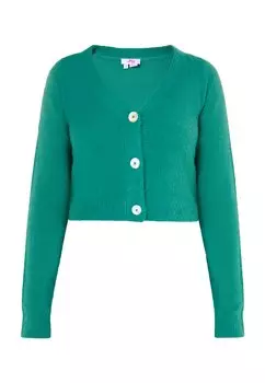 Толстовка myMo Cropped Strickjacke, зеленый