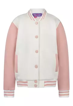 Толстовка myMo KIDS Collegejacke Aus Sweat, цвет Wollweiss Rosa