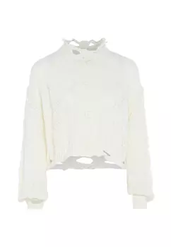 Толстовка myMo Strickjacke, белый