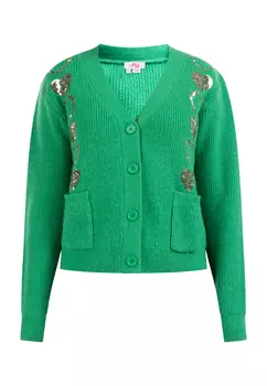 Толстовка myMo Strickjacke, зеленый