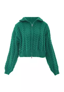 Толстовка myMo Strickjacke, зеленый