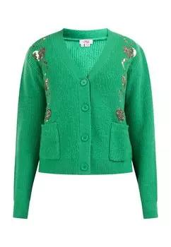 Толстовка myMo Strickjacke, зеленый