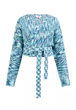 Толстовка myMo Wickeljacke Aus Strick, синий