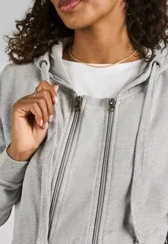 Толстовка на молнии 3-IN-1 WITH CARRIER PANEL. MATERNITY REGULAR FIT JoJo Maman Bb, серый