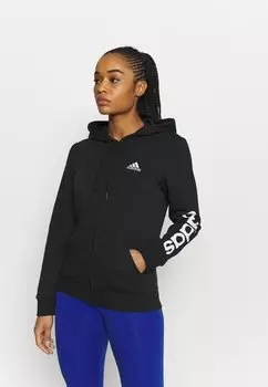 Толстовка на молнии Adidas, черно-белый