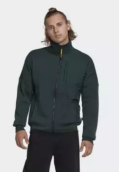 Толстовка на молнии adidas Performance, темно-зеленый/оливковый