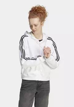 Толстовка на молнии Adidas Vetoketjullinen College, белый/черный