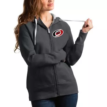 Толстовка на молнии Antigua Carolina Hurricanes, угольный