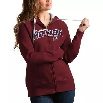 Толстовка на молнии Antigua Colorado Avalanche, бордовый