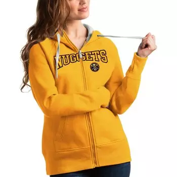 Толстовка на молнии Antigua Denver Nuggets, золотой