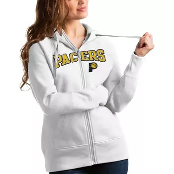 Толстовка на молнии Antigua Indiana Pacers, белый
