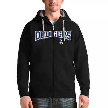 Толстовка на молнии Antigua Los Angeles Dodgers, черный