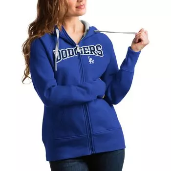 Толстовка на молнии Antigua Los Angeles Dodgers, роял