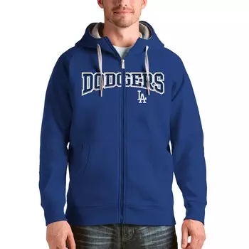 Толстовка на молнии Antigua Los Angeles Dodgers, роял