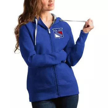 Толстовка на молнии Antigua New York Rangers, роял