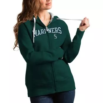 Толстовка на молнии Antigua Seattle Mariners, бирюзовый