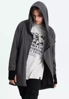 Толстовка на молнии ASYMMETRICAL Ombre, темно-серый