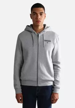 Толстовка на молнии B-AYAS ZIP HOOD Napapijri, средний серый меланж