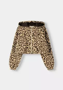 Толстовка на молнии Bershka, коричневый