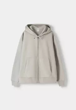 Толстовка на молнии Bershka, серый