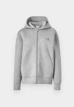 Толстовка на молнии BONDED ZIP HOODIE Calvin Klein, серый